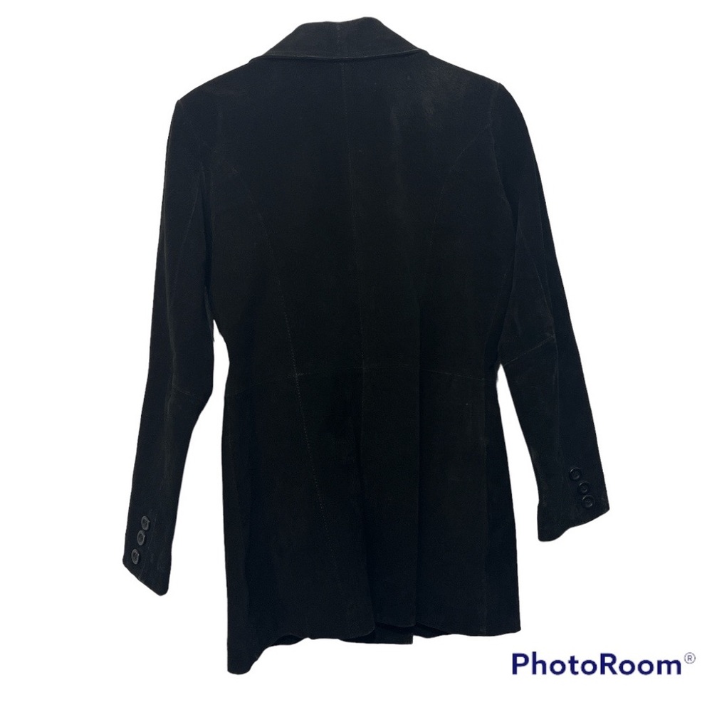 Black Leather Coat - Picture 2 of 3